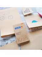 STICK N Öntapadó jegyzettömb, vonalas, 150x101 mm, 100 lap, STICK N "Kraft Notes"