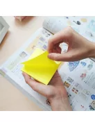 STICK N Öntapadó jegyzettömb, 76x76 mm, 90 lap, STICK N "Extra Sticky", neon sárga