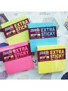 STICK N Öntapadó jegyzettömb, 76x76 mm, 90 lap, STICK N "Extra Sticky", neon sárga