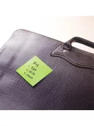 STICK N Öntapadó jegyzettömb, 76x76 mm, 90 lap, STICK N "Extra Sticky", neon sárga