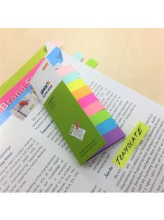   STICK N Jelölőcímke, papír,  9x50 lap, 50x12 mm, STICK N, neon és pasztell mix