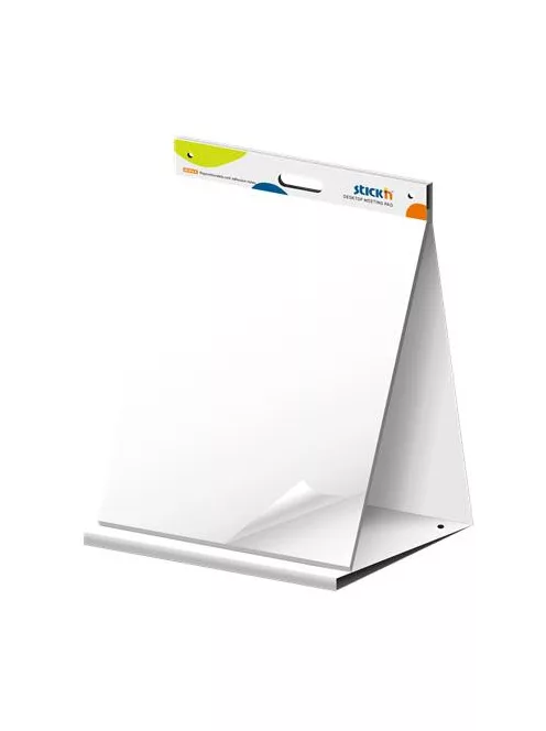 STICK N Asztali flipchart tömb, öntapadó, 584x508 mm, 20 lap, STICK N, fehér