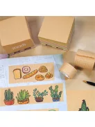 STICK N Öntapadó jegyzettömb, 76x76 mm, 400 lap, mini raklap, STICK N "Kraft Cube", barna