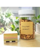 STICK N Öntapadó jegyzettömb, 76x76 mm, 400 lap, mini raklap, STICK N "Kraft Cube", vegyes színek