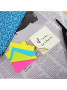 STICK N Öntapadó jegyzettömb, 76x76 mm, 100 lap, STICK N, neon színek