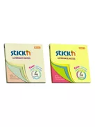 STICK N Öntapadó jegyzettömb, 76x76 mm, 100 lap, STICK N, neon színek