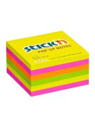 STICK N Öntapadó jegyzettömb csomag, "Z", 76x76 mm, 6x100 lap, STICK N, neon színek