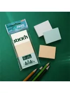 STICK N Öntapadó jegyzettömb, 38x51 mm, 3x100 lap, STICK N, pasztell színek