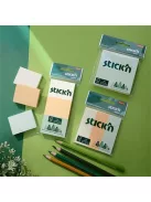 STICK N Öntapadó jegyzettömb, 38x51 mm, 3x100 lap, STICK N, pasztell színek