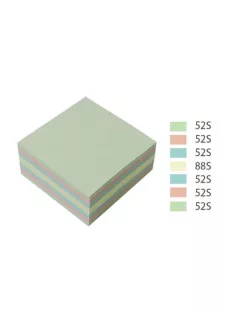   STICK N Öntapadó kockatömb, 76x76mm, 400 lap, STICK N, erdő színei pasztell mix
