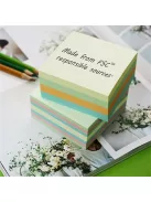 STICK N Öntapadó kockatömb, 76x76mm, 400 lap, STICK N, erdő színei pasztell mix