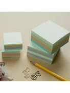 STICK N Öntapadó kockatömb, 76x76mm, 400 lap, STICK N, erdő színei pasztell mix