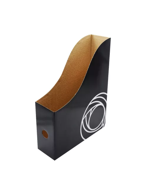 Iratpapucs 8cm, mikrohullámú karton Bluering®, fekete