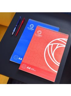 Jegyzettömb spirálozott, A4, 60lap, Bluering® kockás