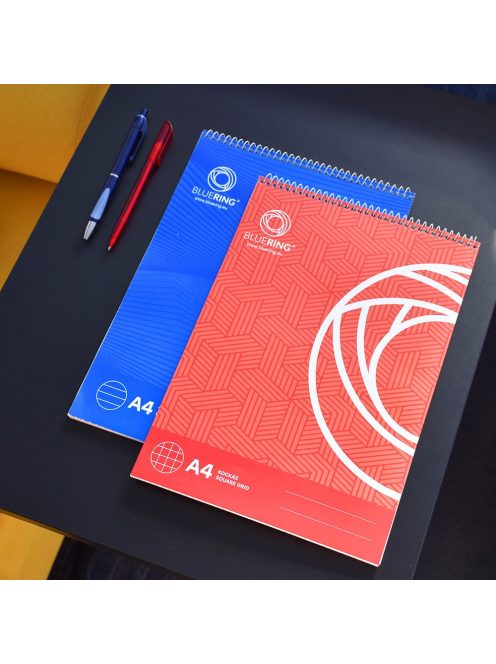 Jegyzettömb spirálozott, A4, 60lap, Bluering® kockás