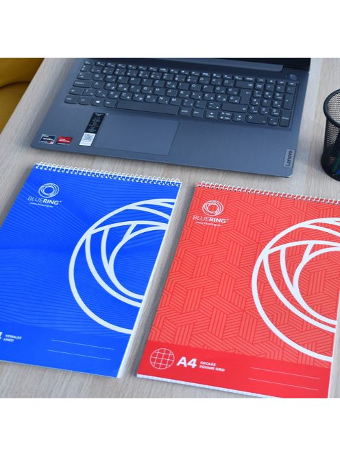 Jegyzettömb spirálozott, A4, 60lap, Bluering® kockás