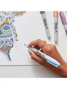   SHARPIE Alkoholos marker, 1 mm, kúpos, SHARPIE "Fine Point", pasztellkék