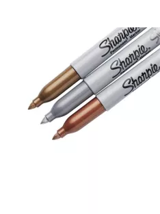   SHARPIE Alkoholos marker készlet, 1,4 mm, kúpos, SHARPIE "Metallic", 3 különböző szín