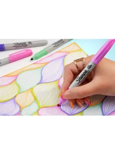   SHARPIE Alkoholos marker készlet, 1 mm, kúpos, SHARPIE "Fine Point", 4 különböző pasztell szín