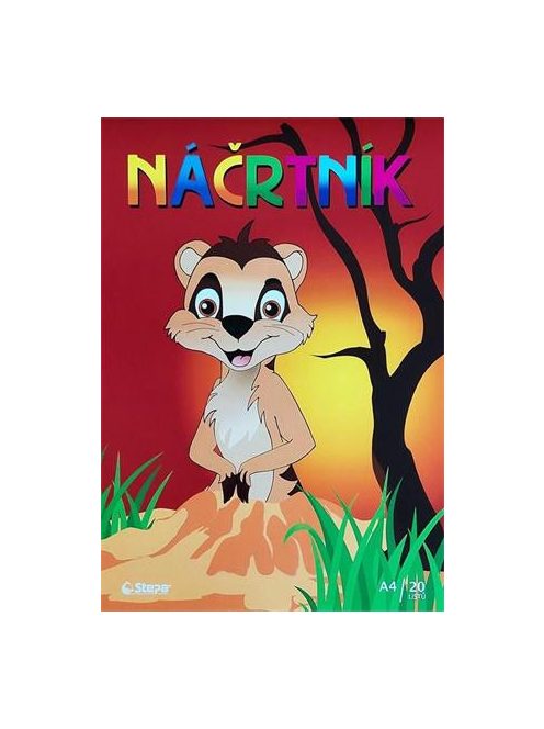 STEPA Vázlatfüzet, A4,  80 g, 20 lap, STEPA, fehér