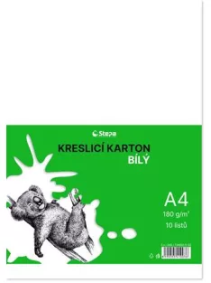 STEPA Rajzlap A4, 180g, 10 lap, STEPA, fehér