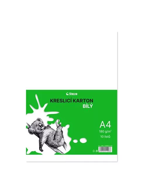 STEPA Rajzlap A4, 180g, 10 lap, STEPA, fehér
