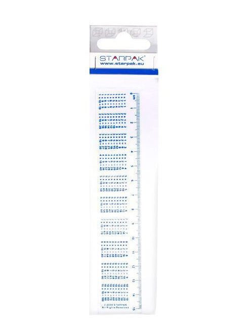 Vonalzó 15cm szorzótáblával, Starpak