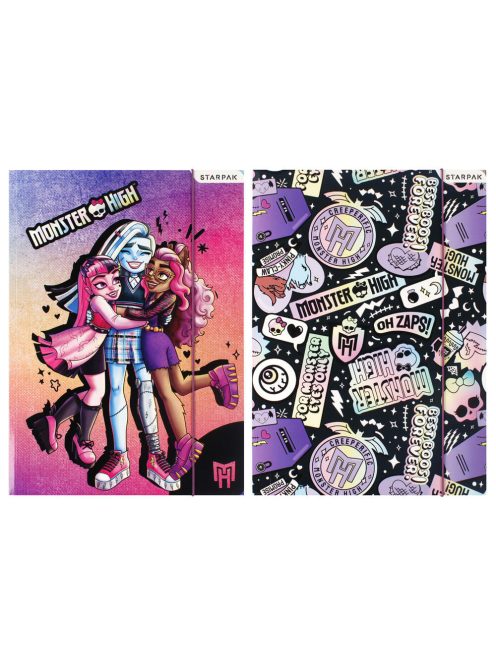 Monster High gumis mappa A/4, többféle minta