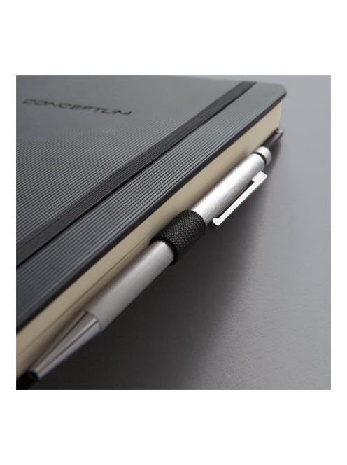 SIGEL Jegyzetfüzet, exkluzív, A5, kockás, 97 lap, keményfedeles, SIGEL "Conceptum", fekete