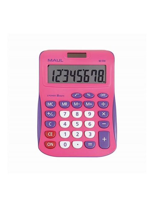 MAUL Számológép, asztali, 8 számjegy, MAUL "MJ 550", pink-lila