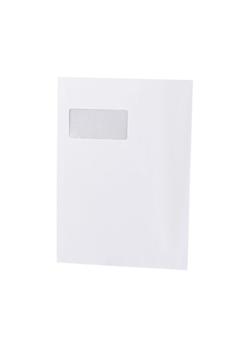 Boríték TC/4 szilikonos bélésnyomott bal ablak 50x100 ablak bal oldalról 20mm felülről 52mm Bluering® fehér