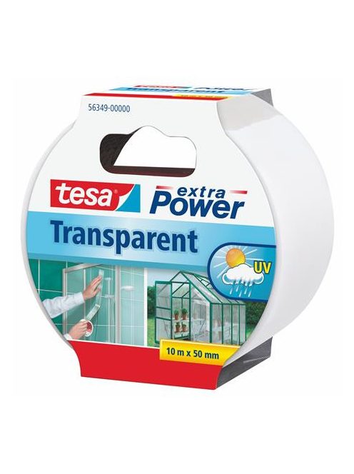 TESA Ragasztószalag, javító, 50 mm x 10 m, TESA, "Extra Power Transparent", átlátszó