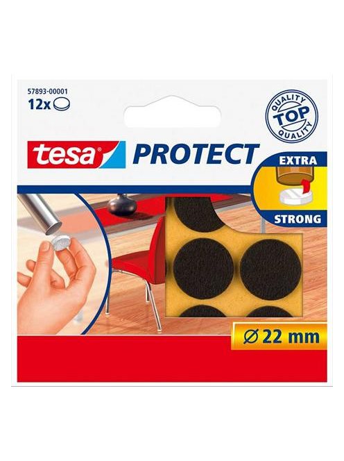 TESA Filckorong, karcolásgátló, 22 mm, TESA "Protect", barna