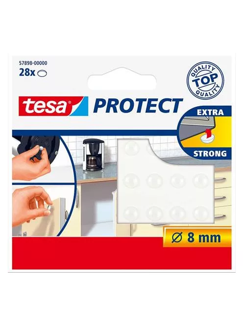 TESA Zaj- és csúszásgátló korong, 8 mm, TESA "Protect", átlátszó