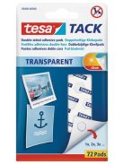 TESA Ragasztópont, kétoldalas, 72 db, TESA "Tack", átlátszó