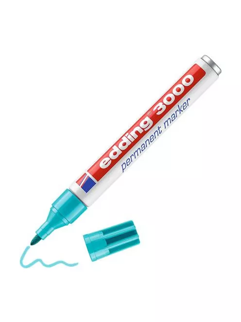 EDDING Alkoholos marker, 1,5-3 mm, kúpos, EDDING "3000", türkíz