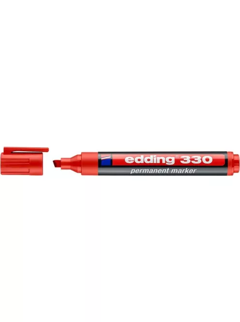EDDING Alkoholos marker, 1-5 mm, vágott, EDDING "330", piros