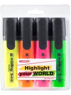  EDDING Szövegkiemelő készlet, 2-5 mm, EDDING "345", 4 külnböző szín