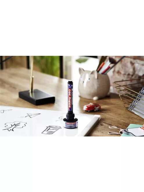 EDDING Tábla- és flipchart marker, 1,5-3 mm, kúpos, EDDING "360", fekete
