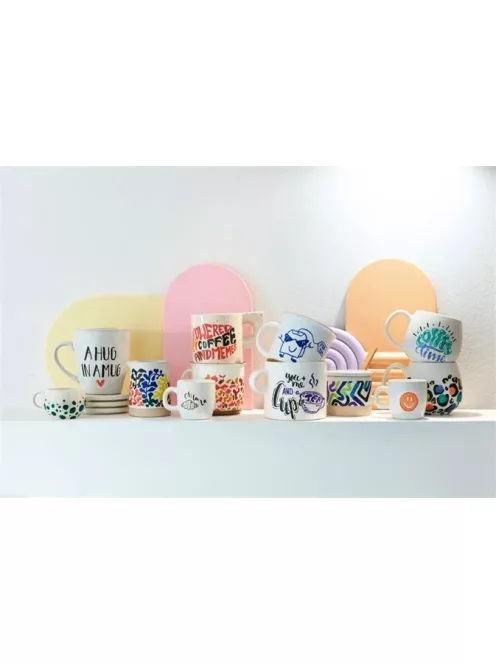 EDDING Ecsetirón készlet, porcelánra, EDDING "4200 Family color", 6 különböző szín