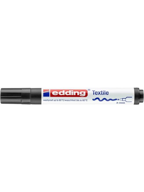 EDDING Textilmarker, 2-3 mm, kúpos, EDDING "4500", fekete