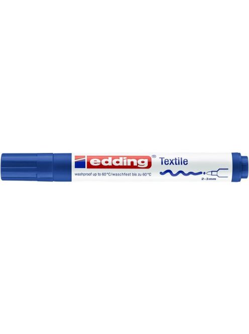 EDDING Textilmarker, 2-3 mm, kúpos, EDDING "4500", kék