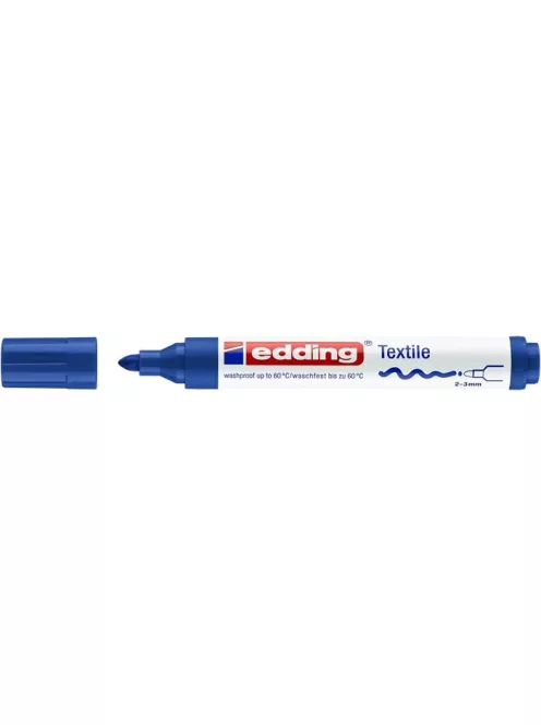 EDDING Textilmarker, 2-3 mm, kúpos, EDDING "4500", kék