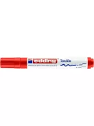 EDDING Textilmarker, 2-3 mm, kúpos, EDDING "4500", piros
