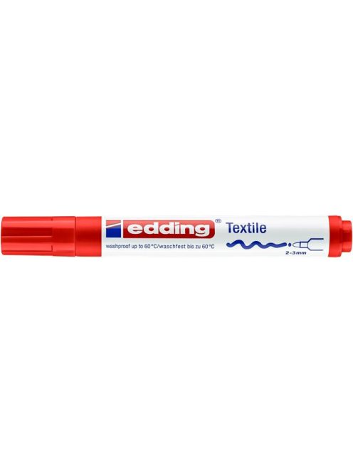 EDDING Textilmarker, 2-3 mm, kúpos, EDDING "4500", piros