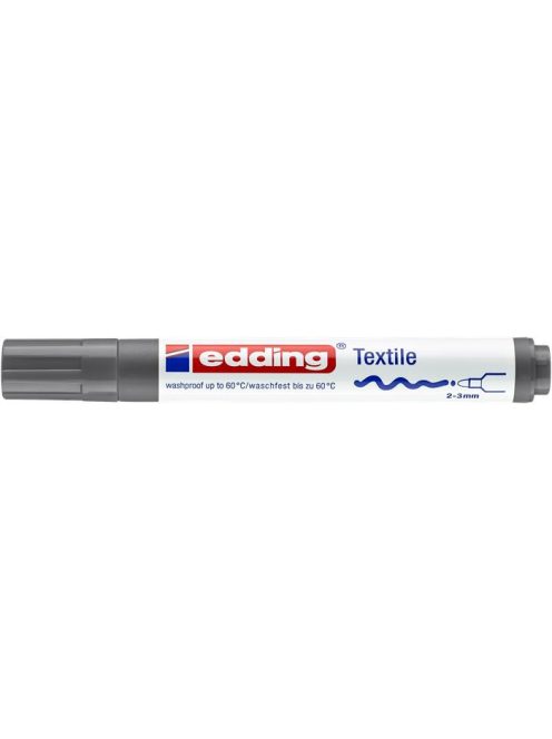 EDDING Textilmarker, 2-3 mm, kúpos, EDDING "4500", szürke