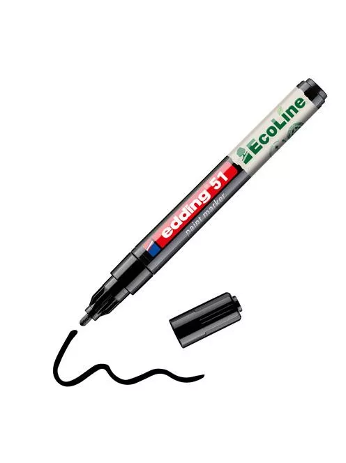 EDDING Lakkmarker, 1-2 mm, EDDING "51", fekete