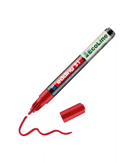 EDDING Lakkmarker, 1-2 mm, EDDING "51", piros