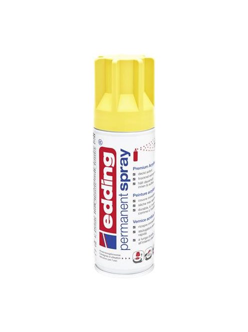 EDDING Akrilfesték spray, 200 ml, EDDING "5200", matt sárga
