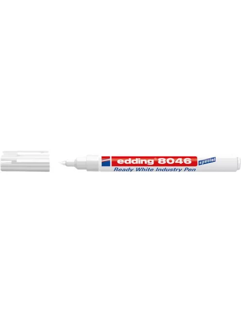 EDDING Alkoholos marker, 1-3 mm, kúpos, ipari, EDDING "8046", fehér